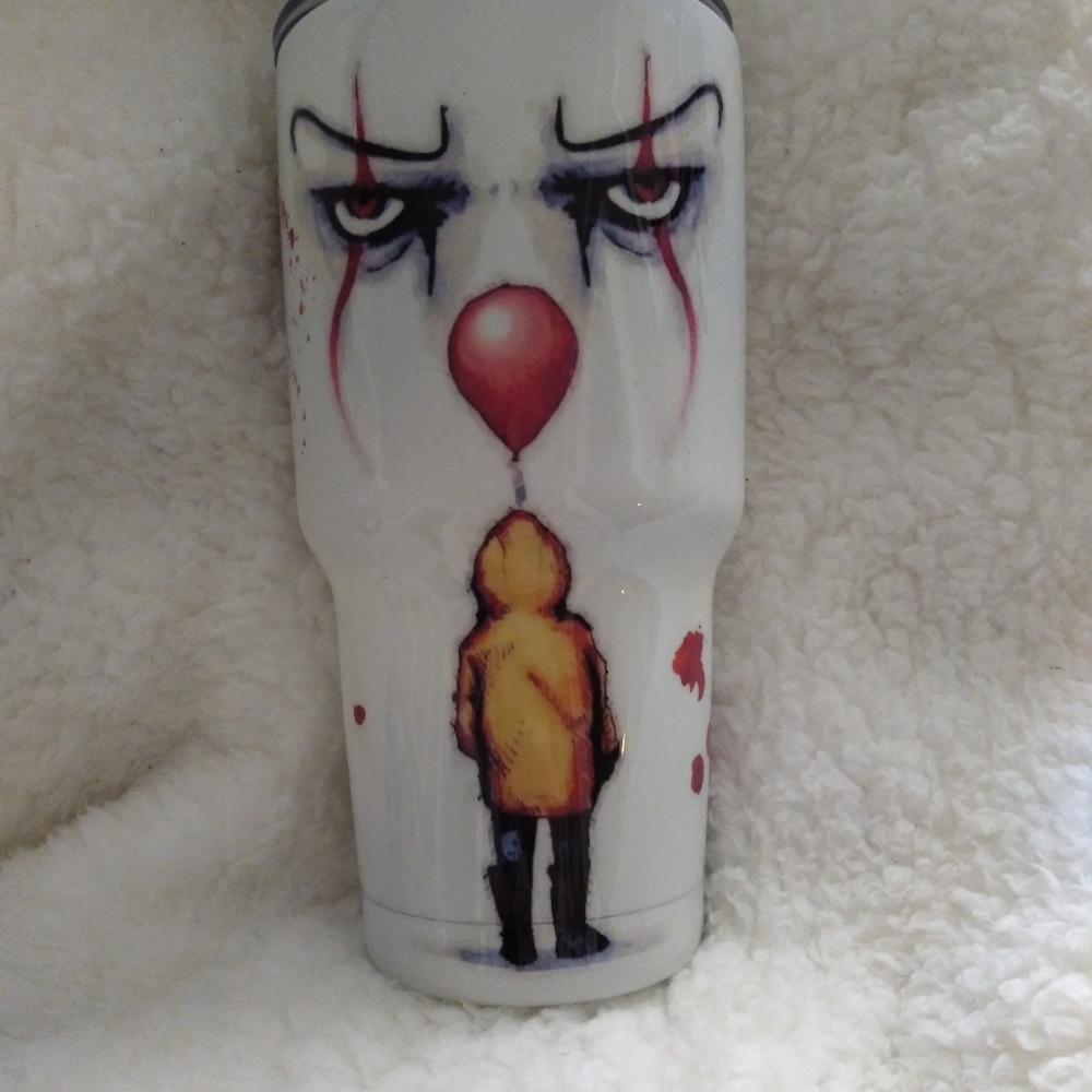 30oz Glow in the Dark Pennywise Custom Tumbler